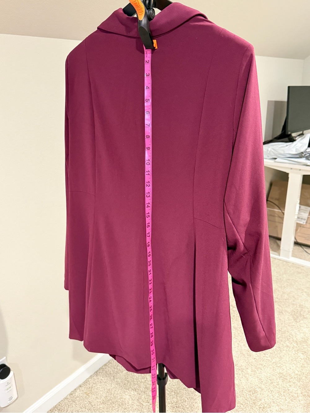 Torrid Raspberry Burgundy Single-Button Oversized Blazer - Picture 4 of 4